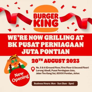 Burger-King-Opening-Free-Burgers-Free-Nuggets-Promotion-at-Pusat-Perniagaan-Juta-Pontian-350x350 - Beverages Food , Restaurant & Pub Johor Promotions & Freebies 