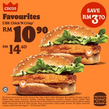 Burger-King-Special-Deal-6-350x350 - Beverages Food , Restaurant & Pub Johor Kedah Kelantan Kuala Lumpur Melaka Negeri Sembilan Pahang Penang Perak Perlis Promotions & Freebies Putrajaya Sabah Sarawak Selangor Terengganu 