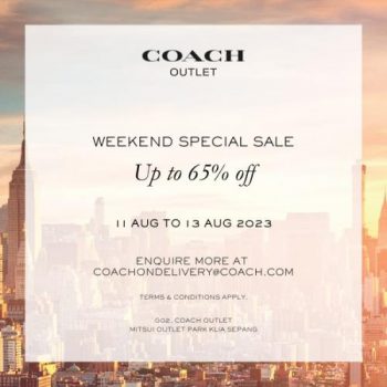 Coach-Weekend-Sale-at-Mitsui-Outlet-Park-350x350 - Bags Fashion Accessories Fashion Lifestyle & Department Store Malaysia Sales Selangor 