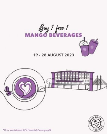 Coffee-Bean-Opening-Buy-1-Free-1-Mango-Beverage-Promotion-at-KPJ-Hospital-Penang-1-350x438 - Beverages Food , Restaurant & Pub Penang Promotions & Freebies 