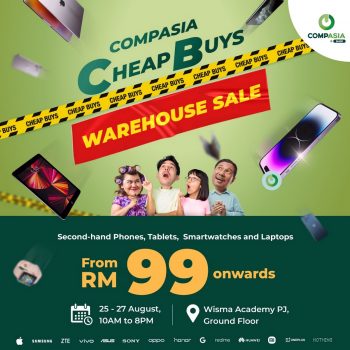 CompAsia-Warehouse-Sale-Clearance-of-Laptops-Phones-Tablets-Smartwatches-350x350 - Electronics & Computers IT Gadgets Accessories Laptop Mobile Phone Selangor Tablets Warehouse Sale & Clearance in Malaysia 