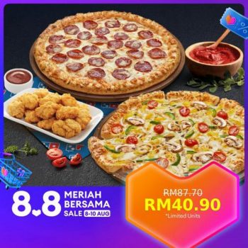 Dominos-Pizza-Lazada-8.8-Sale-1-350x350 - Beverages Food , Restaurant & Pub Johor Kedah Kelantan Kuala Lumpur Malaysia Sales Melaka Negeri Sembilan Online Store Pahang Penang Perak Perlis Pizza Putrajaya Sabah Sarawak Selangor Terengganu 