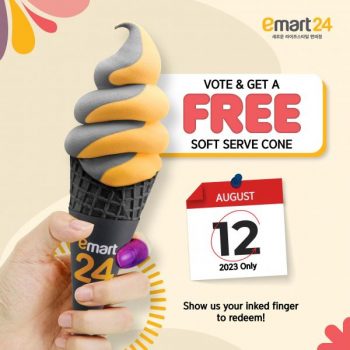 Emart24-PRN-2023-Vote-Get-Free-Soft-Serve-Cone-Promotion-350x350 - Beverages Food , Restaurant & Pub Promotions & Freebies Supermarket & Hypermarket Terengganu 