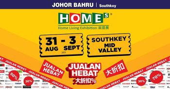 HOMEs-Home-Living-Exhibition-Sale-at-Mid-Valley-Southkey-350x183 - Furniture Home & Garden & Tools Home Decor Johor Malaysia Sales 