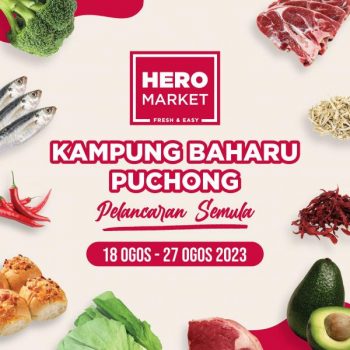 HeroMarket-Reopening-Promotion-at-Kampung-Baharu-Puchong-350x350 - Promotions & Freebies Selangor Supermarket & Hypermarket 