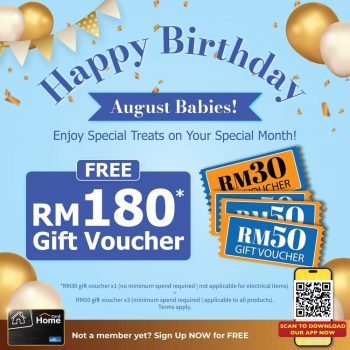 HomePro-Free-RM180-Gift-Voucher-for-August-Babies-Deal-350x350 - Electronics & Computers Furniture Home & Garden & Tools Home Appliances Home Decor Johor Kitchen Appliances Kuala Lumpur Melaka Penang Perak Promotions & Freebies Selangor 