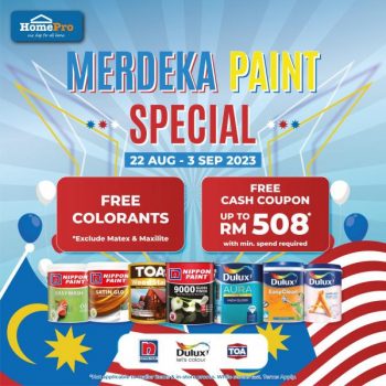 HomePro-Merdeka-Paint-Promotion-350x350 - Home & Garden & Tools Home Decor Home Hardware Johor Kedah Kelantan Kuala Lumpur Melaka Negeri Sembilan Pahang Penang Perak Perlis Promotions & Freebies Putrajaya Sabah Sarawak Selangor Terengganu 