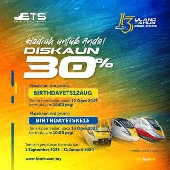 KTM-ETS-Discount-30-Promotion-350x350 - Johor Kedah Kelantan Kuala Lumpur Melaka Negeri Sembilan Online Store Others Pahang Penang Perak Perlis Promotions & Freebies Putrajaya Sabah Sarawak Selangor Terengganu 