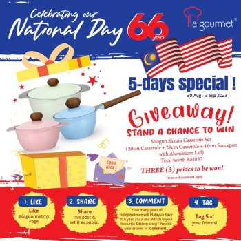 La-gourmet-National-Day-Promo-350x350 - Home & Garden & Tools Johor Kedah Kelantan Kitchenware Kuala Lumpur Melaka Negeri Sembilan Pahang Penang Perak Perlis Promotions & Freebies Putrajaya Sabah Sarawak Selangor Terengganu 