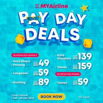 MYAirline-Pay-Day-Deals-1-350x350 - Air Fare Johor Kedah Kelantan Kuala Lumpur Melaka Negeri Sembilan Online Store Pahang Penang Perak Perlis Promotions & Freebies Putrajaya Sabah Sarawak Selangor Sports,Leisure & Travel Terengganu Travel Packages 