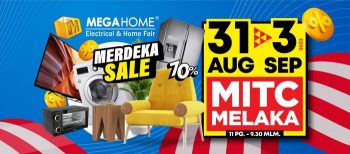 Megahome-Electrical-Home-Fair-Sale-at-MITC-Melaka-350x154 - Beddings Electronics & Computers Furniture Home & Garden & Tools Home Appliances Kitchen Appliances Malaysia Sales Melaka 
