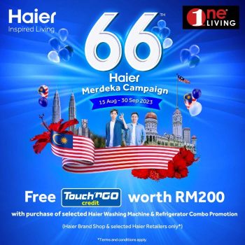 One-Living-Haier-66th-Merdeka-Promotion-350x350 - Electronics & Computers Home Appliances Johor Kedah Kelantan Kitchen Appliances Kuala Lumpur Melaka Negeri Sembilan Pahang Penang Perak Perlis Promotions & Freebies Putrajaya Sabah Sarawak Selangor Terengganu 