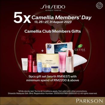 Parkson-SHISEIDO-Camellia-Member-Day-Sale-2-350x350 - Beauty & Health Cosmetics Johor Kedah Kelantan Kuala Lumpur Malaysia Sales Melaka Negeri Sembilan Pahang Penang Perak Perlis Personal Care Putrajaya Sabah Sarawak Selangor Skincare Terengganu 