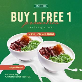 Penang-Chendul-Buy-1-Free-1-Original-Chendul-Promotion-at-AEON-Rawang-350x350 - Beverages Food , Restaurant & Pub Promotions & Freebies Selangor 