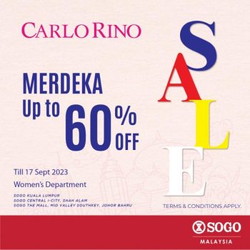 SOGO-Carlo-Rino-Merdeka-Sale-350x350 - Bags Fashion Accessories Fashion Lifestyle & Department Store Johor Kuala Lumpur Selangor 