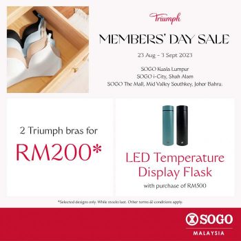 SOGO-Members-Day-Sale-Triumph-Promotion-350x350 - Events & Fairs Fashion Accessories Fashion Lifestyle & Department Store Johor Kuala Lumpur Lingerie Promotions & Freebies Selangor 