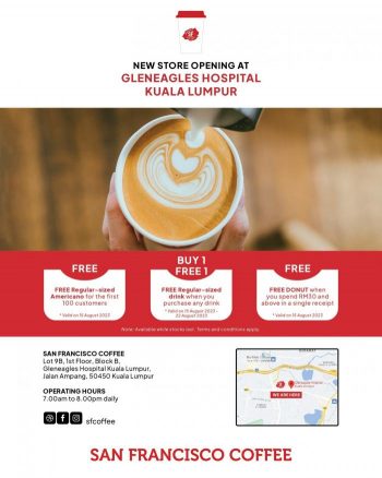 San-Francisco-Coffee-Opening-Promotion-at-Gleneagles-Hospital-Kuala-Lumpur-1-350x438 - Beverages Food , Restaurant & Pub Kuala Lumpur Promotions & Freebies Selangor 