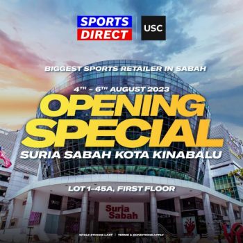 Sports-Direct-Opening-Promotion-at-Suria-Sabah-350x350 - Apparels Fashion Accessories Fashion Lifestyle & Department Store Footwear Promotions & Freebies Sabah Sportswear 