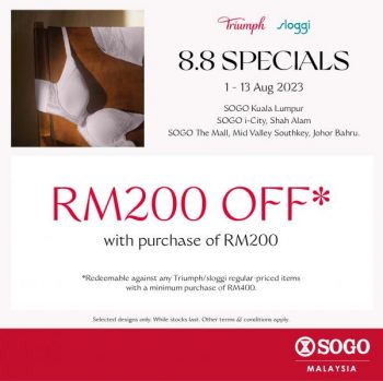 Triumph-Sloggi-8.8-Sale-at-SOGO-350x349 - Fashion Accessories Fashion Lifestyle & Department Store Johor Kuala Lumpur Lingerie Selangor Underwear 