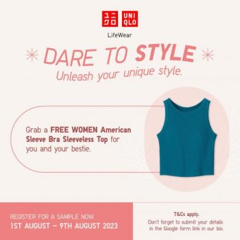 UNIQLO-Free-Women-American-Sleeve-Bra-Sleeveless-Top-Sample-Promotion-350x350 - Apparels Events & Fairs Fashion Accessories Fashion Lifestyle & Department Store Johor Kedah Kelantan Kuala Lumpur Melaka Negeri Sembilan Pahang Penang Perak Perlis Promotions & Freebies Putrajaya Sabah Sarawak Selangor Terengganu 