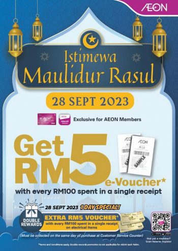 AEON-Maulidur-Rasul-Promotion-1-350x494 - Johor Kedah Kelantan Kuala Lumpur Melaka Negeri Sembilan Pahang Penang Perak Perlis Promotions & Freebies Putrajaya Sabah Sarawak Selangor Supermarket & Hypermarket Terengganu 