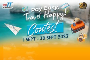 All-It-Hypermarket-Pay-Easy-Travel-Happy-Contest-350x233 - Computer Accessories Electronics & Computers Events & Fairs IT Gadgets Accessories Johor Kedah Kelantan Kuala Lumpur Melaka Negeri Sembilan Online Store Pahang Penang Perak Perlis Putrajaya Sabah Sarawak Selangor Terengganu 