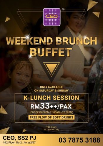 CEO-Karaoke-Weekend-Brunch-Buffet-Deal-350x495 - Beverages Food , Restaurant & Pub Karaoke Movie & Music & Games Promotions & Freebies Selangor 