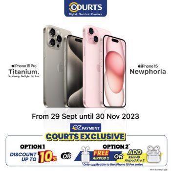 COURTS-iPhone-15-Promo-350x350 - Electronics & Computers IT Gadgets Accessories Johor Kedah Kelantan Kuala Lumpur Melaka Mobile Phone Negeri Sembilan Online Store Pahang Penang Perak Perlis Promotions & Freebies Putrajaya Sabah Sarawak Selangor Terengganu 