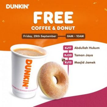 Dunkin-Global-Coffee-Day-Promotion-FREE-Coffee-Donut-at-Selected-Outlets-350x350 - Beverages Food , Restaurant & Pub Kuala Lumpur Promotions & Freebies Selangor 