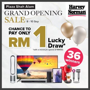 Harvey-Norman-Grand-Opening-Sale-1-350x350 - Electronics & Computers Furniture Home & Garden & Tools Home Appliances Home Decor Kitchen Appliances Malaysia Sales Selangor 