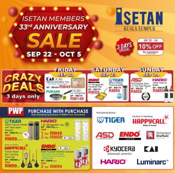 Isetan-Anniversary-Branded-Household-Promotion-350x346 - Kuala Lumpur Others Promotions & Freebies Selangor 
