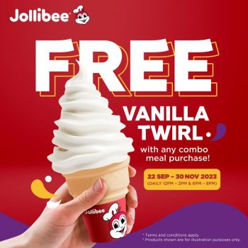 Jollibee-Free-Vanilla-Twirl-with-any-combo-meal-Purchase-Promotion-350x350 - Beverages Food , Restaurant & Pub Johor Kedah Kelantan Kuala Lumpur Melaka Negeri Sembilan Pahang Penang Perak Perlis Promotions & Freebies Putrajaya Sabah Sales Happening Now In Malaysia Sarawak Selangor Terengganu 