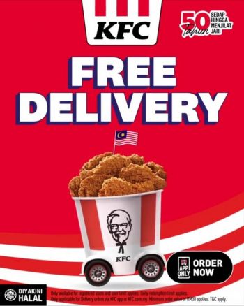 KFC-Free-Delivery-Promotion-350x438 - Beverages Food , Restaurant & Pub Johor Kedah Kelantan Kuala Lumpur Melaka Negeri Sembilan Online Store Pahang Penang Perak Perlis Promotions & Freebies Putrajaya Sabah Sales Happening Now In Malaysia Sarawak Selangor Terengganu 