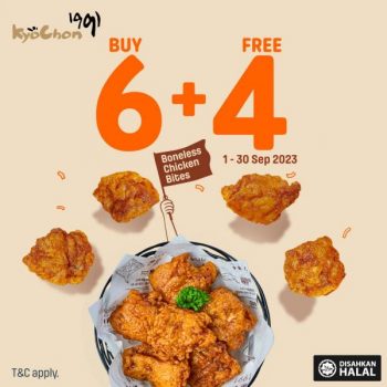 Kyochon-September-Buy-6-FREE-4-Boneless-Chicken-Bites-Promotion-350x350 - Beverages Food , Restaurant & Pub Johor Kedah Kelantan Kuala Lumpur Melaka Negeri Sembilan Pahang Penang Perak Perlis Promotions & Freebies Putrajaya Sabah Sarawak Selangor Terengganu 