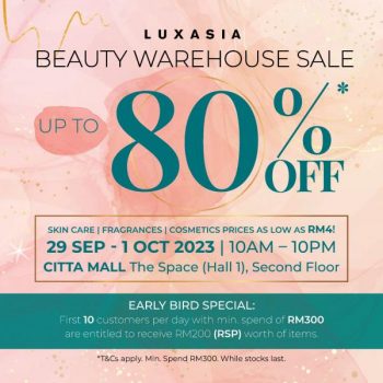 Luxasia-Beauty-Warehouse-Sale-at-CITTA-Mall-350x350 - Beauty & Health Cosmetics Selangor Skincare Warehouse Sale & Clearance in Malaysia 