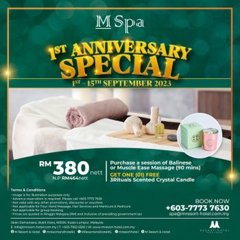 M-Resort-Hotel-1st-Anniversary-Special-350x350 - Hotels Kuala Lumpur Promotions & Freebies Selangor Sports,Leisure & Travel 