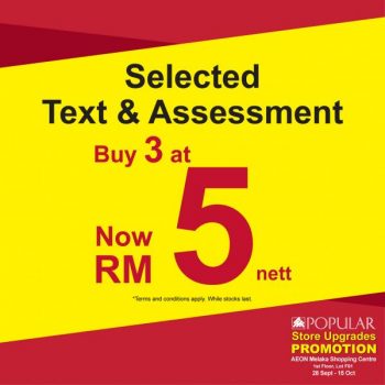 POPULAR-Store-Upgrades-Promotion-at-AEON-Melaka-Shopping-Centre-2-350x350 - Books & Magazines Melaka Promotions & Freebies Stationery 