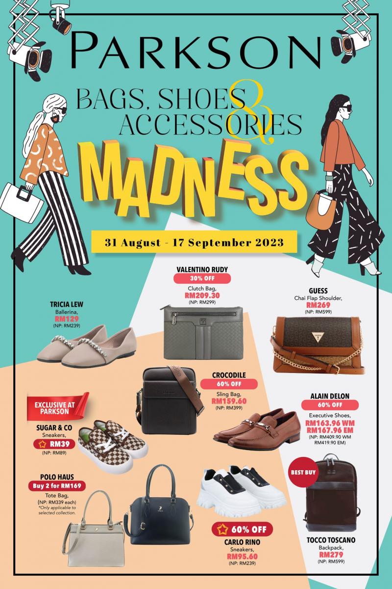 31 Aug-17 Sep 2023: Parkson Bags, Shoes & Accessories Madness Sale  Catalogue 