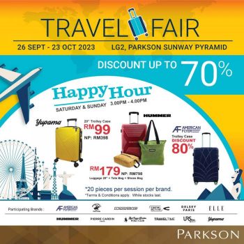 Parkson-Sunway-Pyramid-Travel-Fair-Sale-350x350 - Luggage Malaysia Sales Others Selangor Sports,Leisure & Travel 
