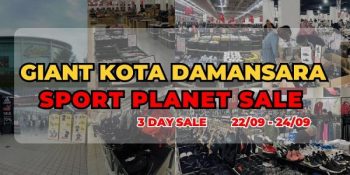 Sport-Planet-3-Day-Sale-at-Giant-Kota-Damansara-350x175 - Apparels Fashion Accessories Fashion Lifestyle & Department Store Footwear Selangor Sportswear Warehouse Sale & Clearance in Malaysia 