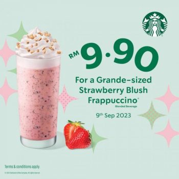 Starbucks-9.9-Strawberry-Blush-Frappuccino-Promotion-350x350 - Beverages Food , Restaurant & Pub Johor Kedah Kelantan Kuala Lumpur Melaka Negeri Sembilan Pahang Penang Perak Perlis Promotions & Freebies Putrajaya Sabah Sarawak Selangor Terengganu 