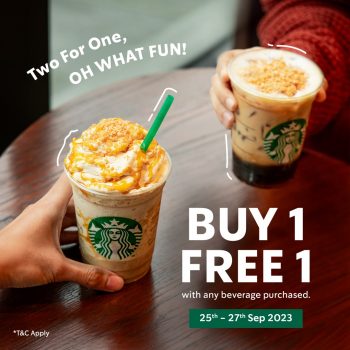 Starbucks-Buy-1-Free-1-Promo-350x350 - Beverages Food , Restaurant & Pub Johor Kedah Kelantan Kuala Lumpur Melaka Negeri Sembilan Pahang Penang Perak Perlis Promotions & Freebies Putrajaya Sabah Sarawak Selangor Terengganu 