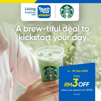 Starbucks-RM3-OFF-Promotion-with-TNG-eWallet-350x350 - Beverages Food , Restaurant & Pub Johor Kedah Kelantan Kuala Lumpur Melaka Negeri Sembilan Pahang Penang Perak Perlis Promotions & Freebies Putrajaya Sabah Sarawak Selangor Terengganu 