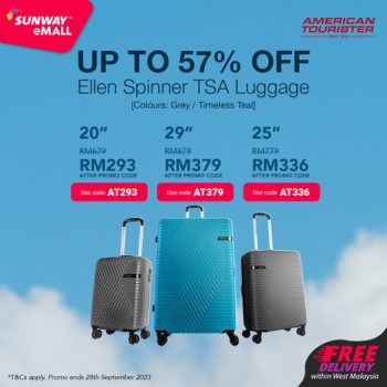 SunwayeMall-American-Tourister-Promo-350x350 - Johor Kedah Kelantan Kuala Lumpur Luggage Melaka Negeri Sembilan Pahang Penang Perak Perlis Promotions & Freebies Putrajaya Sabah Sarawak Selangor Sports,Leisure & Travel Terengganu 