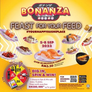 Sushi-King-Bonanza-Promotion-350x350 - Beverages Food , Restaurant & Pub Johor Kedah Kelantan Kuala Lumpur Melaka Negeri Sembilan Pahang Penang Perak Perlis Promotions & Freebies Putrajaya Sabah Sarawak Selangor Terengganu 