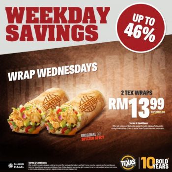 Texas-Chicken-Wrap-Wednesday-Promotion-350x350 - Beverages Food , Restaurant & Pub Johor Kedah Kelantan Kuala Lumpur Melaka Negeri Sembilan Pahang Penang Perak Perlis Promotions & Freebies Putrajaya Sabah Sarawak Selangor Terengganu 
