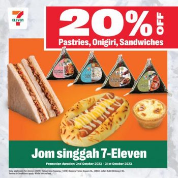 7-Eleven-20-OFF-Pastries-Onigiri-Sandwiches-Promotion-350x350 - Beverages Food , Restaurant & Pub Kuala Lumpur Promotions & Freebies Selangor 