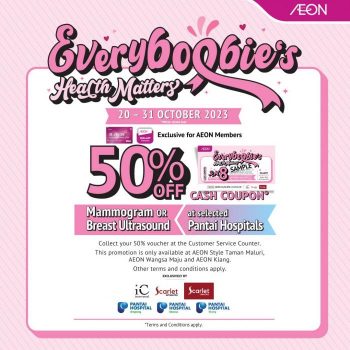 AEON-Free-50-OFF-Cash-Coupon-for-Mammograms-or-Breast-Ultrasounds-350x350 - Johor Kedah Kelantan Kuala Lumpur Melaka Negeri Sembilan Pahang Penang Perak Perlis Promotions & Freebies Putrajaya Sabah Sarawak Selangor Supermarket & Hypermarket Terengganu 