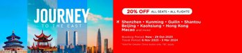 AirAsia-Journey-to-the-East-350x77 - Air Fare Johor Kedah Kelantan Kuala Lumpur Melaka Negeri Sembilan Online Store Pahang Penang Perak Perlis Promotions & Freebies Putrajaya Sabah Sarawak Selangor Sports,Leisure & Travel Terengganu Travel Packages 