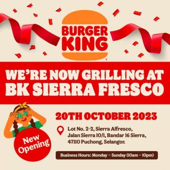 Burger-King-Opening-Promo-at-Sierra-Fresco-350x350 - Beverages Food , Restaurant & Pub Promotions & Freebies Selangor 